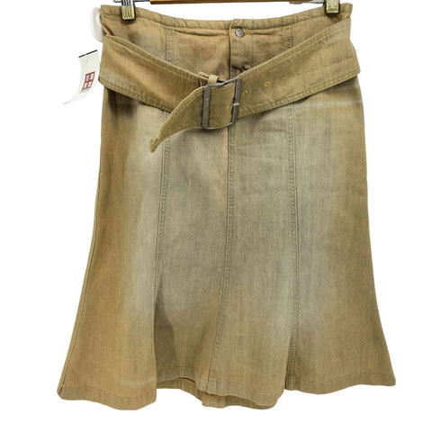 TAKE-TWO イタリア製 BELTED DENIM SKIRT ベルテッド デニム スカート Y2K レディース 29