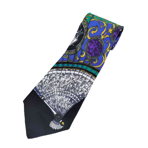 ジャンニヴェルサーチ GIANNI VERSACE 総柄シルクネクタイ メンズ