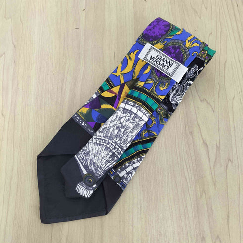 ジャンニヴェルサーチ GIANNI VERSACE 総柄シルクネクタイ メンズ