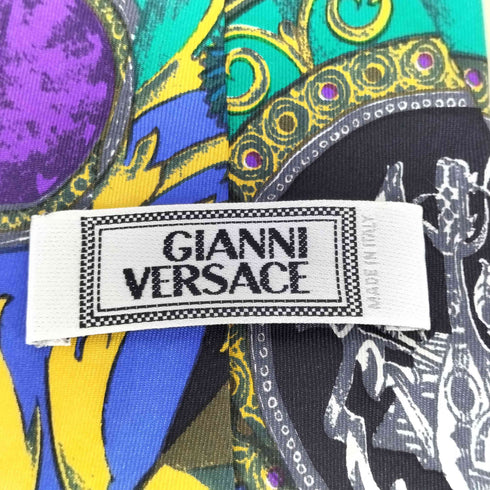 ジャンニヴェルサーチ GIANNI VERSACE 総柄シルクネクタイ メンズ