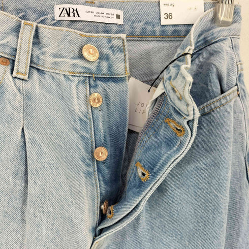 ザラ ZARA WIDE LEG デニムパンツ レディース EUR:36