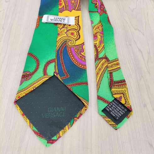 ジャンニヴェルサーチ GIANNI VERSACE ペイズリーシルクネクタイ メンズ