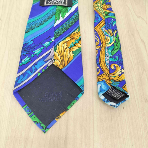 ジャンニヴェルサーチ GIANNI VERSACE 総柄シルクネクタイ メンズ