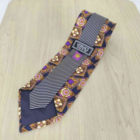 ジャンニヴェルサーチ GIANNI VERSACE 総柄シルクネクタイ メンズ