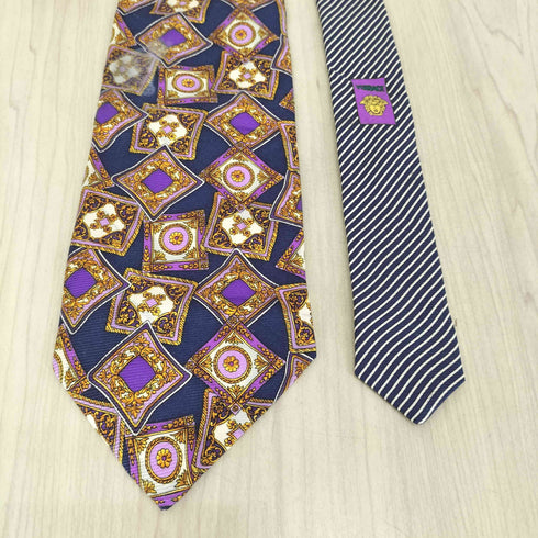 ジャンニヴェルサーチ GIANNI VERSACE 総柄シルクネクタイ メンズ