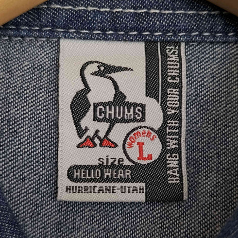 チャムス CHUMS デニムシャツ ワンピース レディース JPN:L