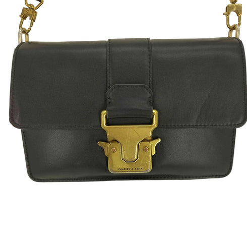 チャールズアンドキース CHARLES&KEITH メタリック アクセント ショルダーバック レディース