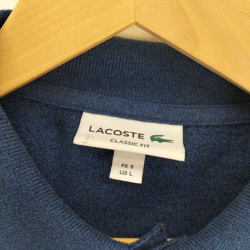 ラコステ LACOSTE CLASSIC FIT 長袖 リブ カラ-ポロシャツ メンズ import:L