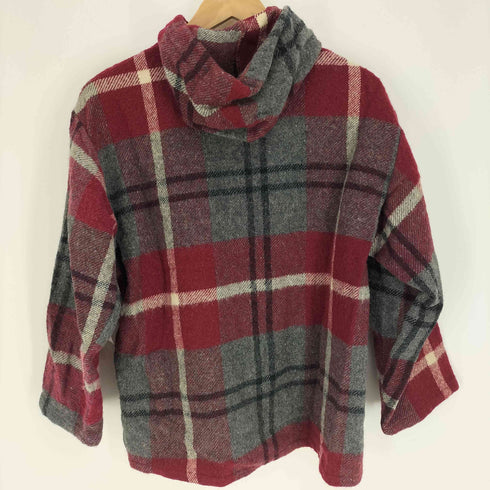 キャンパス CAMPUS 60-70s USA製 棒TALON フラップポケット フルジップ ドローコード フード チェック シャツ メンズ 15 1/2