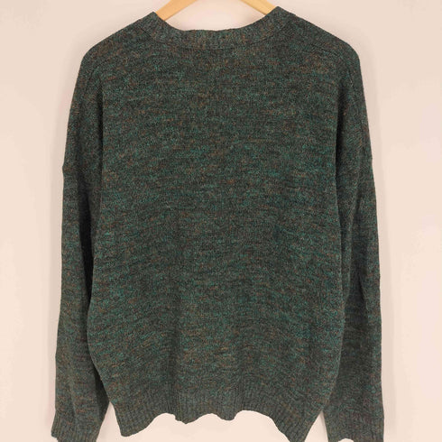 PREPPY 80S フランス製 リブ編み ロゴ刺繍 5B カーディガン メンズ