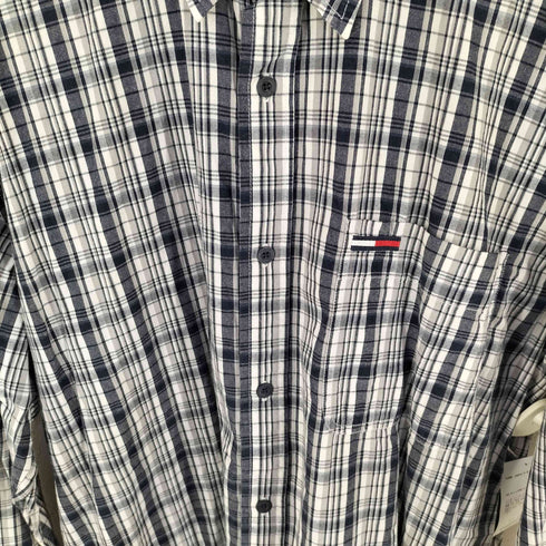 トミージーンズ tommy jeans 90S チェック柄シャツ メンズ import:XL