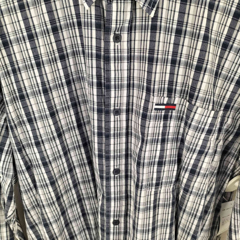 トミージーンズ tommy jeans 90S チェック柄シャツ メンズ import:XL