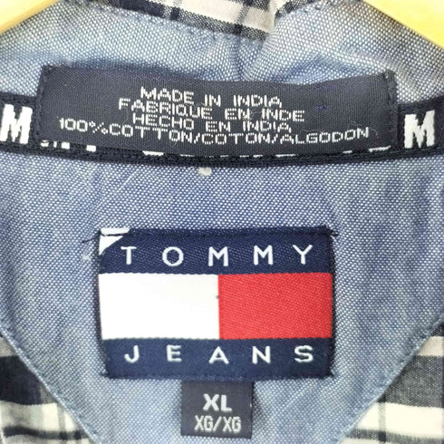 トミージーンズ tommy jeans 90S チェック柄シャツ メンズ import:XL