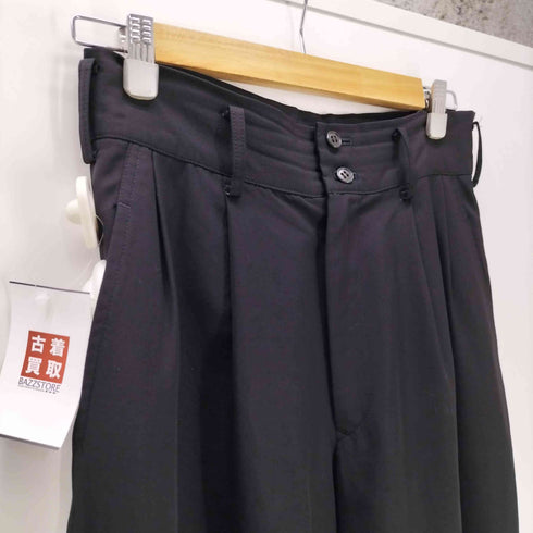 ワイズ Ys 90S 93SS ギャバジンウール 2タック ワイド スラックス パンツ レディース
