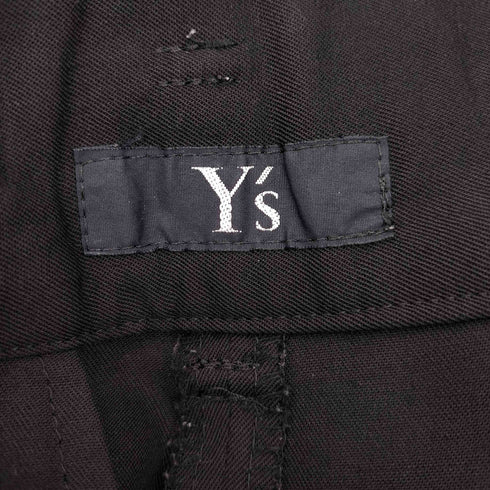 ワイズ Ys 90S 93SS ギャバジンウール 2タック ワイド スラックス パンツ レディース