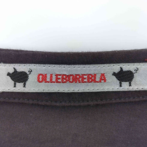 アルベロベロ OLLEBOREBLA オレボレブラ ブタさん スパンコール アップリケ ビジュー装飾 ジャックと豆の木 切替 ボーダーチュニック レディース