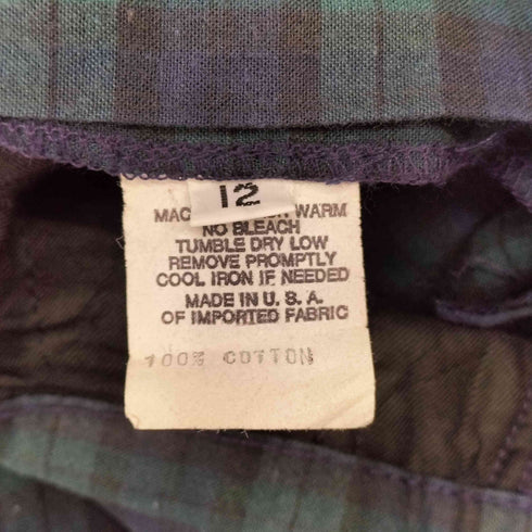 USA製 2タックチェックスラックス ブラックウォッチ メンズ 12