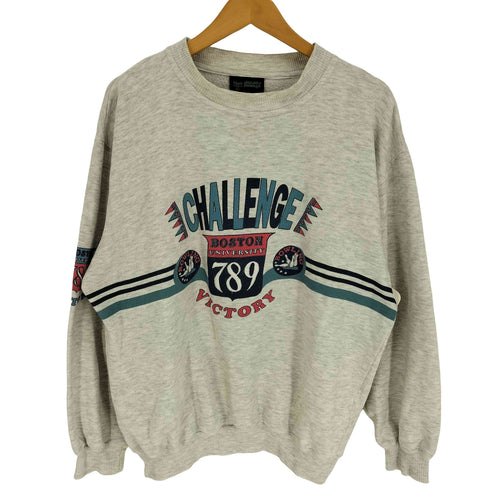 Matt Delehga sports wear カレッジロゴ ボーリング プリント スウェット トレーナー メンズ import:L