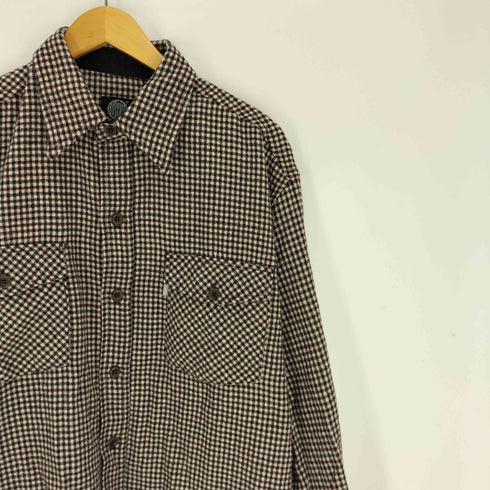 リーバイス Levis 90S 香港製 SILVERTAB シルバータブ グラフチェック フラップポケット L/S ウール シャツ メンズ import:M