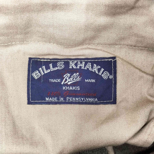 BILLS KHAKIS 80-90S 2タックスラックスパンツ 角丸セミオートマチックTALONジップ メンズ 33