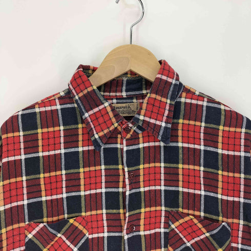 WEDGEFIELD 80-90s 台湾製 マドラスチェック 両ポケット L/S コットン シャツ メンズ import:XL