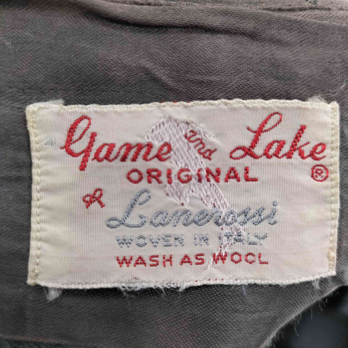 Game and Lake 50-60S イタリア製 両ポケ マドラスチェック オンブレ チェック オープンカラー シャツ メンズ import:M