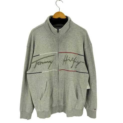トミーヒルフィガー TOMMY HILFIGER フロント刺繍ジップアップスウェット メンズ import:XL