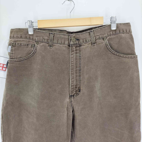 カーハート Carhartt 80S 星タグ ユニオンチケット 42TALON ダック地 5ポケット ジップフライ ワーク パンツ メンズ 40×32