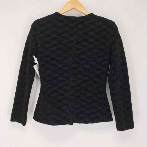 エンポリオアルマーニ EMPORIO ARMANI ハウンドトゥースストレッチノーカラージャケット レディース JPN:42