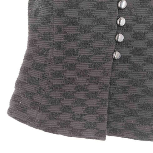 エンポリオアルマーニ EMPORIO ARMANI ハウンドトゥースストレッチノーカラージャケット レディース JPN:42