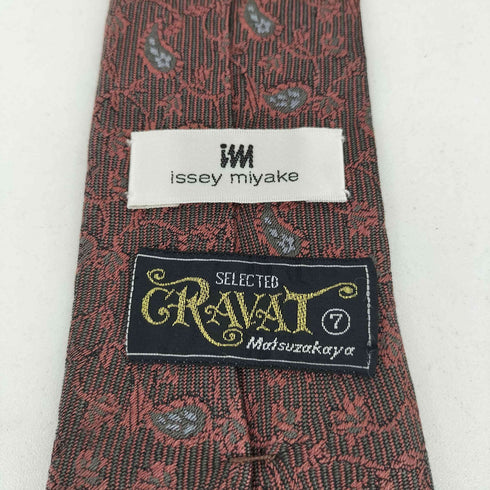 イッセイミヤケ ISSEY MIYAKE シルク ペイズリー柄 ネクタイ メンズ