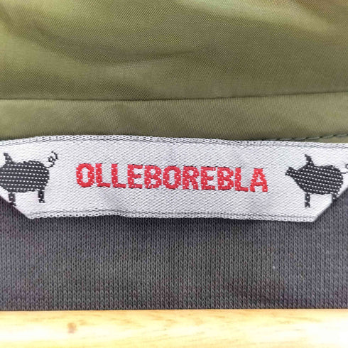 アルベロベロ OLLEBOREBLA オレボレブラ ブタさん 刺繍 袖切替 リボンボタン レース フーデットジャケット 裾ドローコード レディース