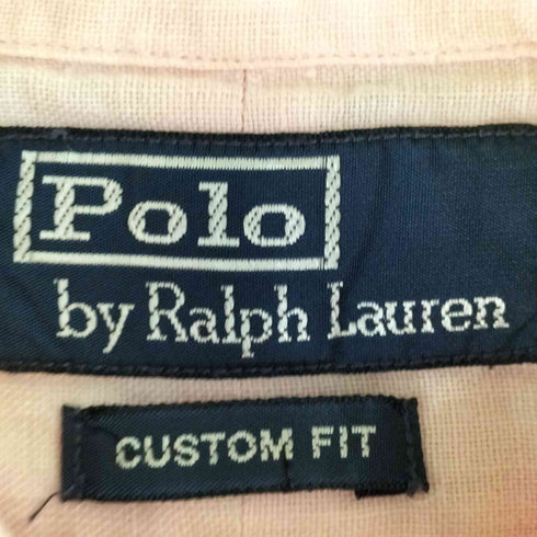 ポロバイラルフローレン Polo by RALPH LAUREN CUSTOM FIT ポニー刺繍 リネンシャツ メンズ import:XL