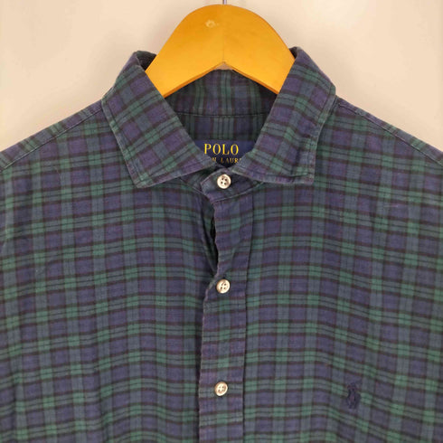 ポロラルフローレン POLO RALPH LAUREN CLASSIC FIT ポニー刺繍 チェック柄 シャツ メンズ import:M