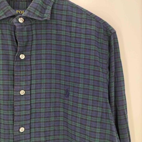 ポロラルフローレン POLO RALPH LAUREN CLASSIC FIT ポニー刺繍 チェック柄 シャツ メンズ import:M