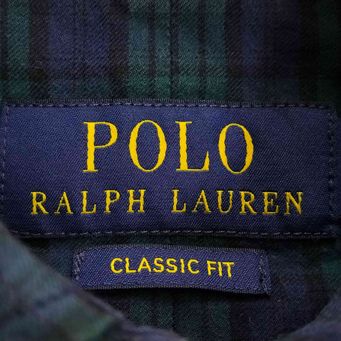 ポロラルフローレン POLO RALPH LAUREN CLASSIC FIT ポニー刺繍 チェック柄 シャツ メンズ import:M