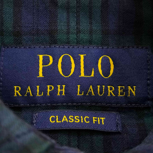 ポロラルフローレン POLO RALPH LAUREN CLASSIC FIT ポニー刺繍 チェック柄 シャツ メンズ import:M