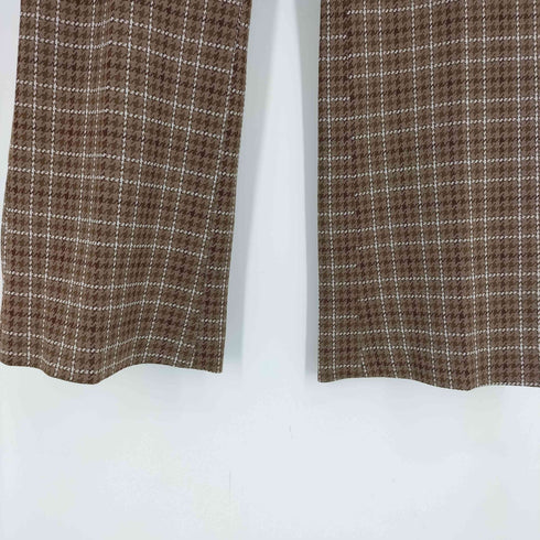 シアーズ Sears KINGS ROAD 70S SCOVILLジップ 千鳥格子 チェック フレア スラックス メンズ 36