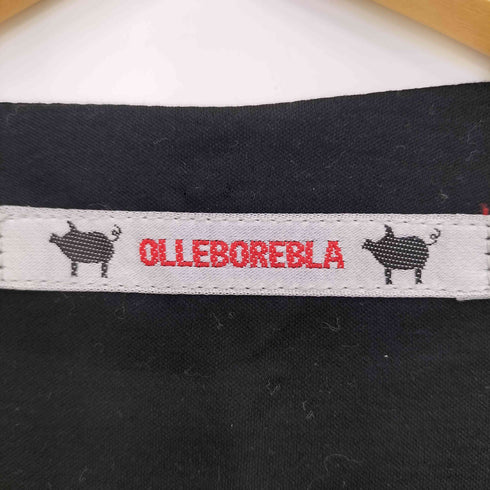 アルベロベロ OLLEBOREBLA オレボレブラ ブタさん メガネ 刺繍 顔料プリント 落書き 異素材切替 チュニック レディース