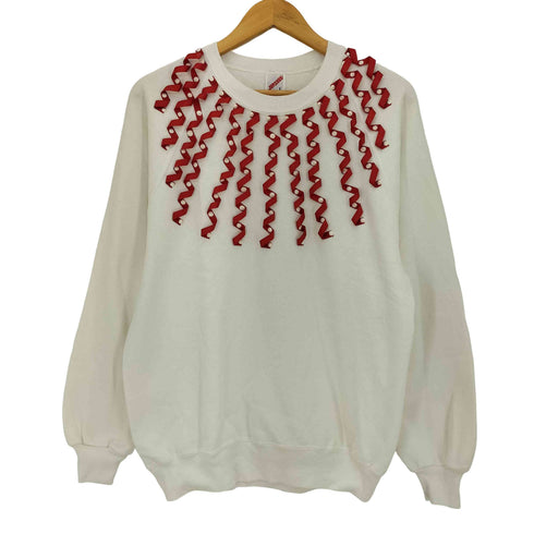 ジャージーズ JERZEES 90s USA製 フリルテープ クルーネックスウェット メンズ import:L