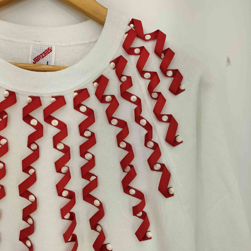ジャージーズ JERZEES 90s USA製 フリルテープ クルーネックスウェット メンズ import:L
