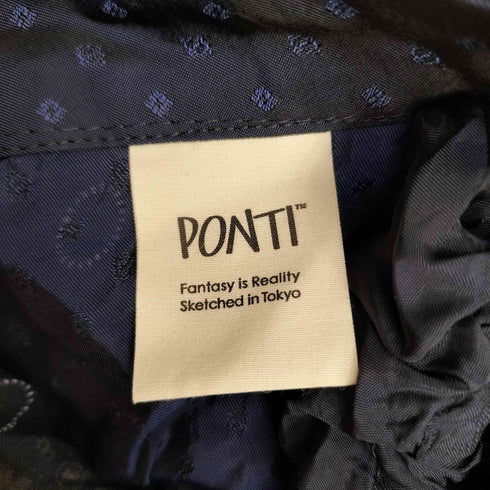 ポンティ PONTI ペイズリー柄 プリーツ 巻きスカート レディース FREE
