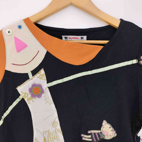 アルベロベロ OLLEBOREBLA オレボレブラ ブタさん 顔料プリント je ne peux pas encore me décider sur quoi acheter ストレッチ長袖カットソー レディース