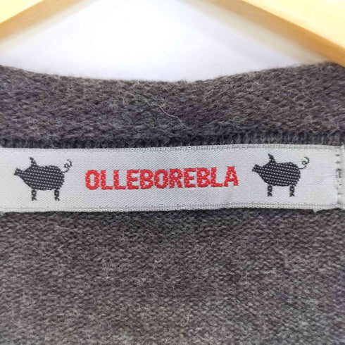 アルベロベロ OLLEBOREBLA オレボレブラ ブタさん かぎ針モチーフ スパンコール ビジュー装飾 裾レース ジップ カーディガン チュニック ダブルジップ レディース