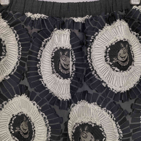 アルベロベロ OLLEBOREBLA オレボレブラ ブタさん バレリーナ ジャガード 異素材切替 イージーパンツ メンズ