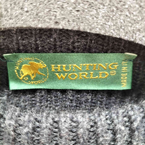 ハンティングワールド HUNTING WORLD イタリア製 クルーネック ウールニット メンズ 52