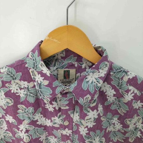 トリリチャード TORI RICHARD USA製 花柄 半袖 アロハシャツ メンズ import:M