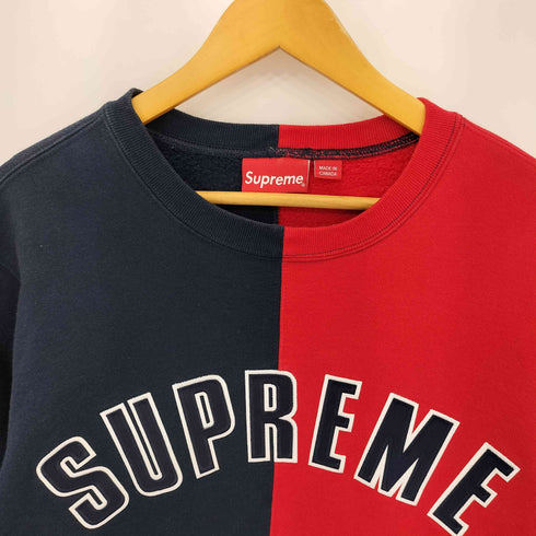シュプリーム Supreme Split Crewneck Sweatshirt ツートンカラー クルーネックスウェット メンズ import:S