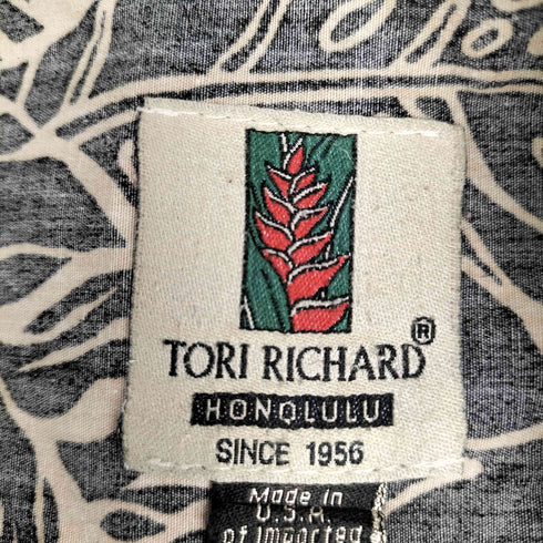 トリリチャード TORI RICHARD USA製 花柄 半袖 アロハシャツ メンズ import:S