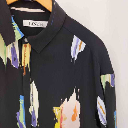 リノー LiNoH ART PRINT SHIRT アートプリント 半袖シャツ メンズ JPN:1